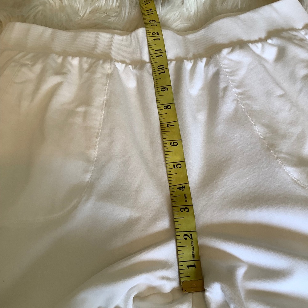 T by Talbots Women White Wide Leg Crop Pants XL Petite Cotton Modal Stretch XLp - Picture 11 of 16